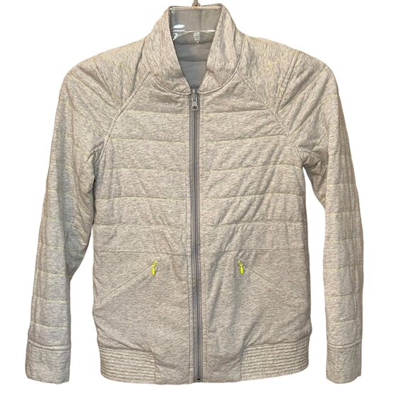 Lululemon The Bomb Bomber Quilted Reversible Jacket‎ Grey Size 2 - Picture 5 of 9